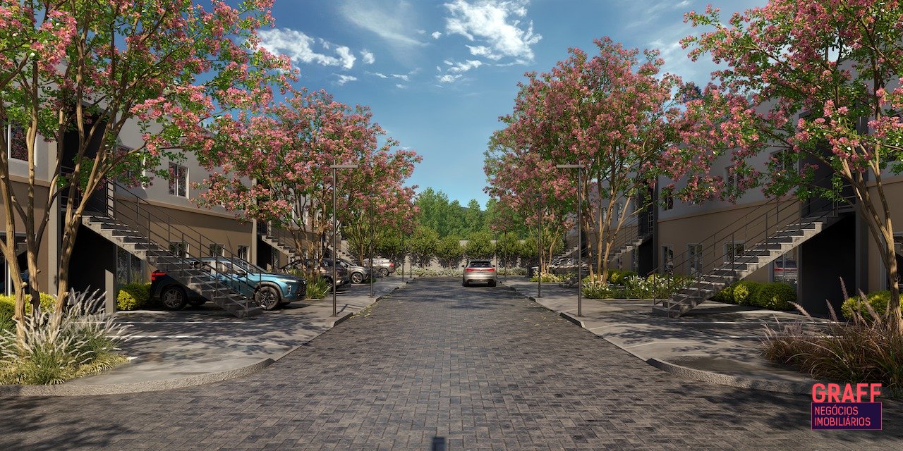 Alameda interna do condominio Bella Vista Village